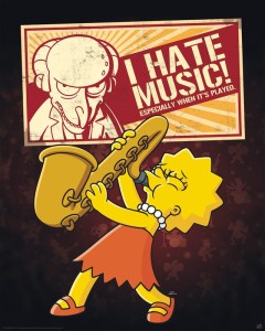 poster-affiche-the-simpsons-lisa-i-hate-music